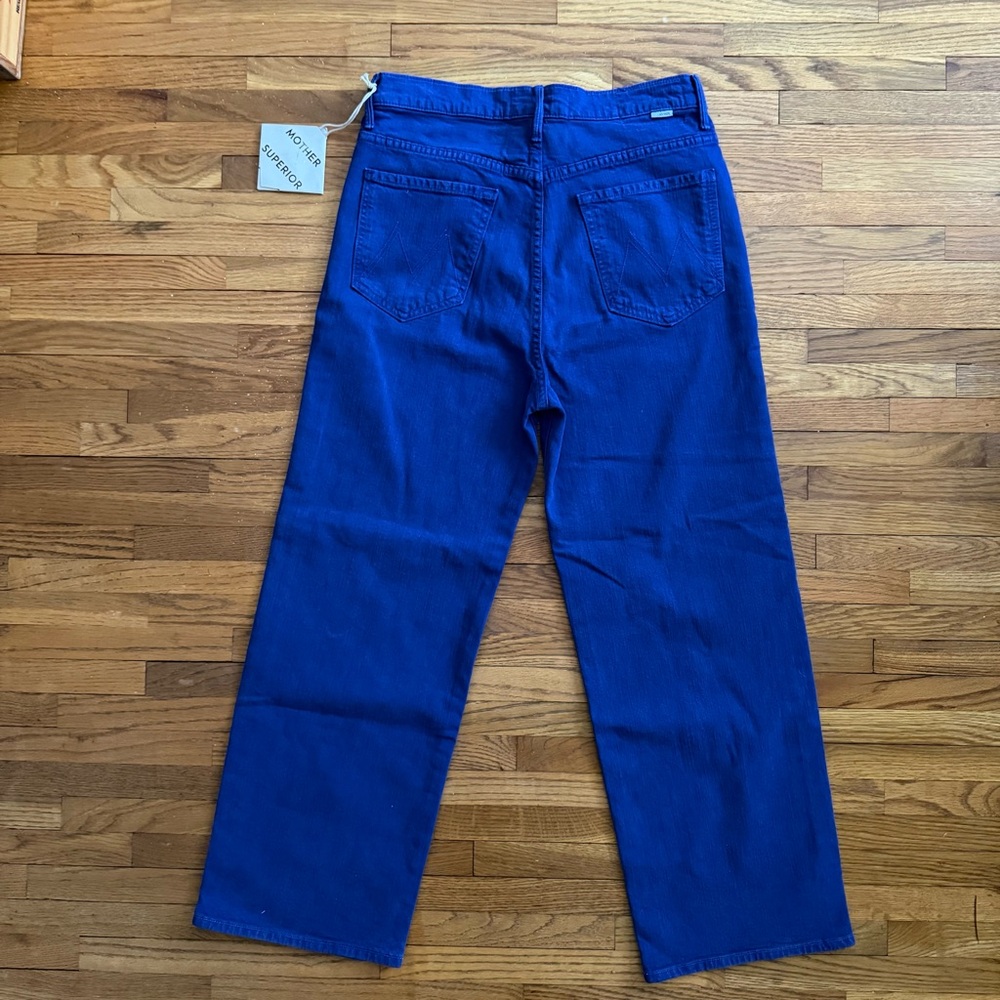 MOTHER High waist Tunnel Vision Wide Leg Jeans - Ultramarine Blue - Picture 2 of 5